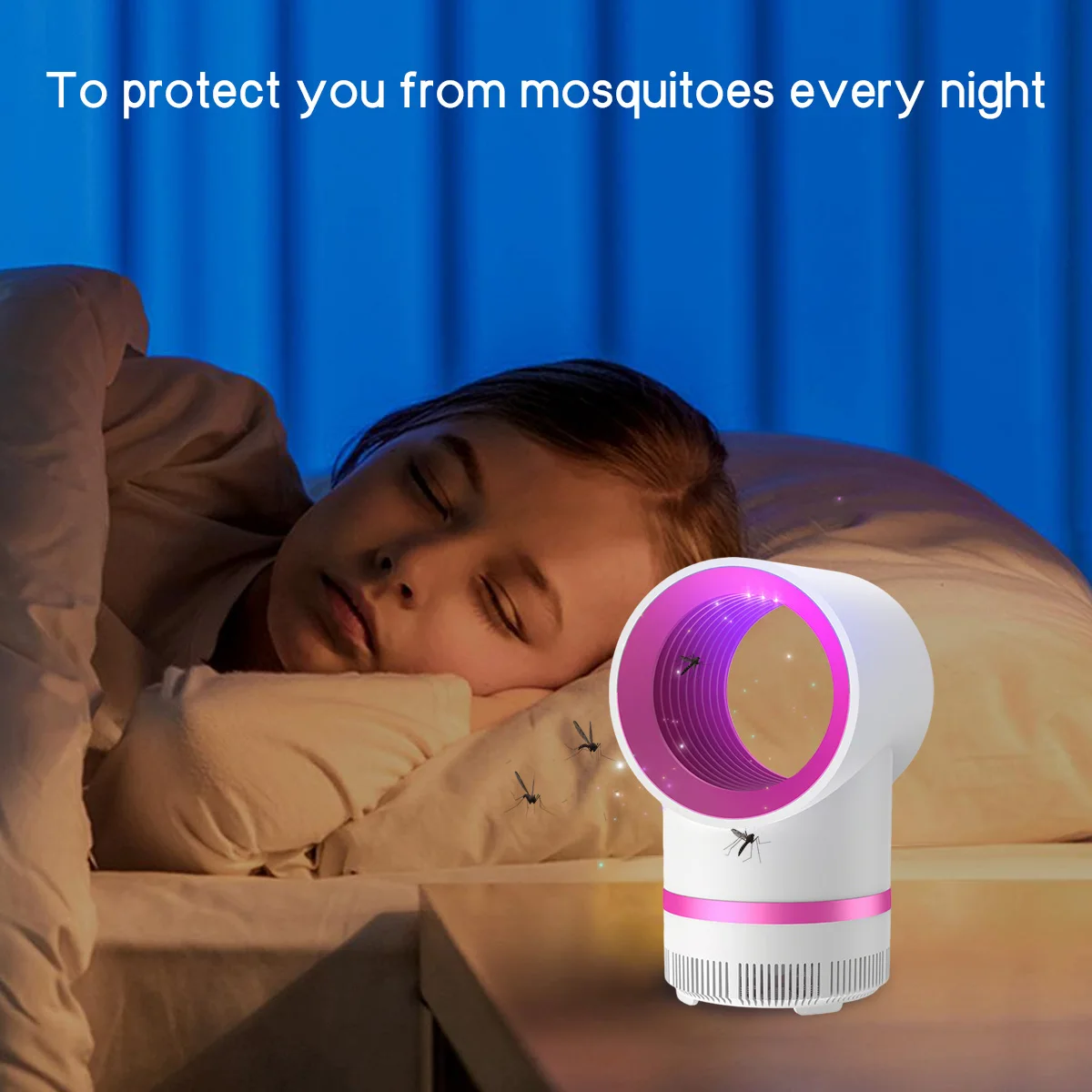 Cicha Lampa Antykomarowa USB, Silne Zasysanie 🦟